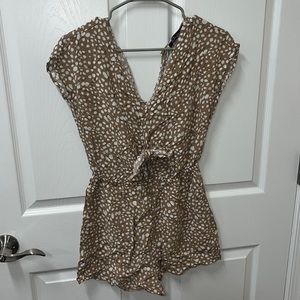 Simplee polka dot bow romper